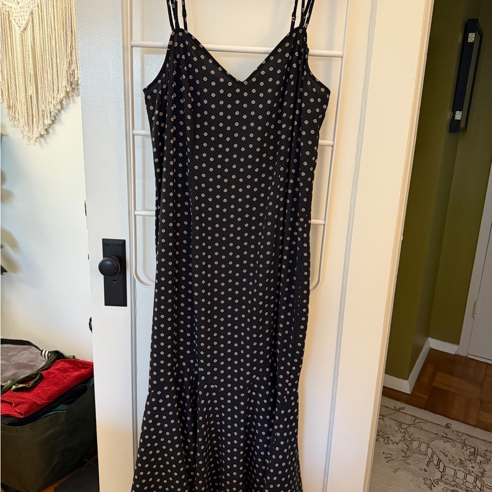 Ava & Viv Black Dress with White Polka Dots